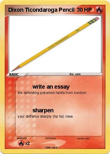 Pokemon Dixon Ticondaroga Pencil