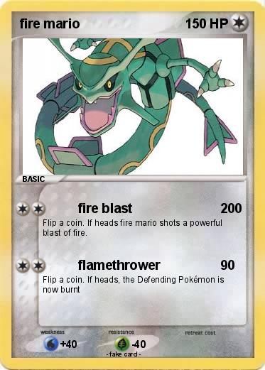 Pokemon fire mario