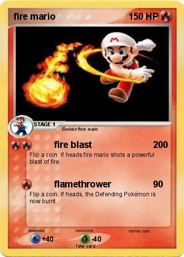 Pokemon fire mario