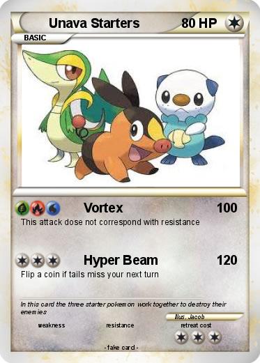 Pokemon Unava Starters