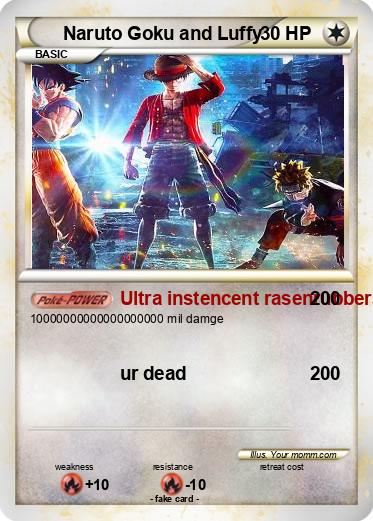 Pokemon Naruto Goku and Luffy