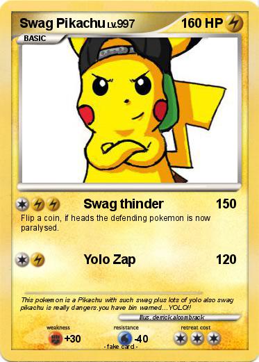 Pokemon Swag Pikachu
