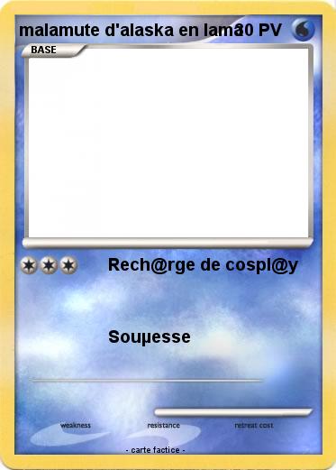 Pokemon malamute d'alaska en lama