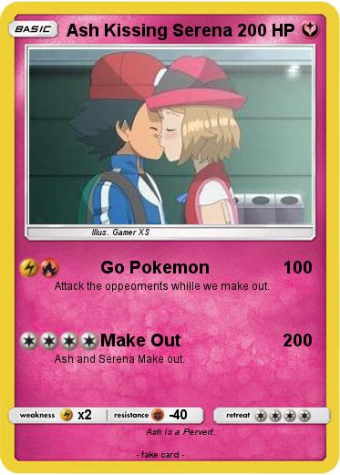 Pokemon Ash Kissing Serena