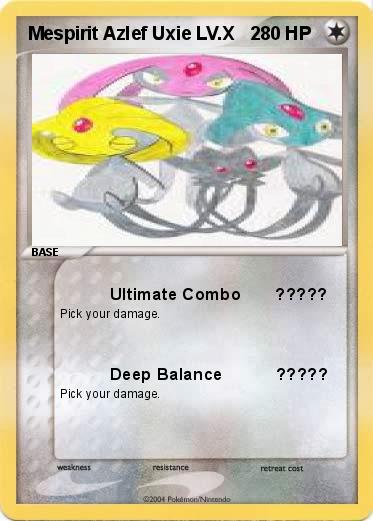 Pokemon Mespirit Azlef Uxie LV.X   2