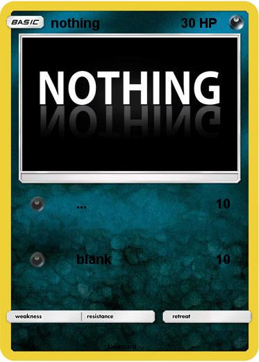 Pokemon nothing