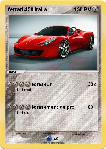 Pokemon ferrari 458 italia