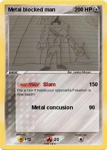 Pokemon Metal blocked man