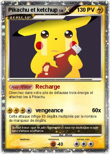 Pokemon Pikachu et ketchup