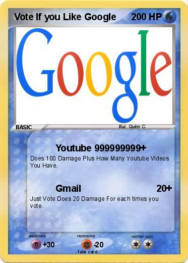 Pokemon Vote If you Like Google