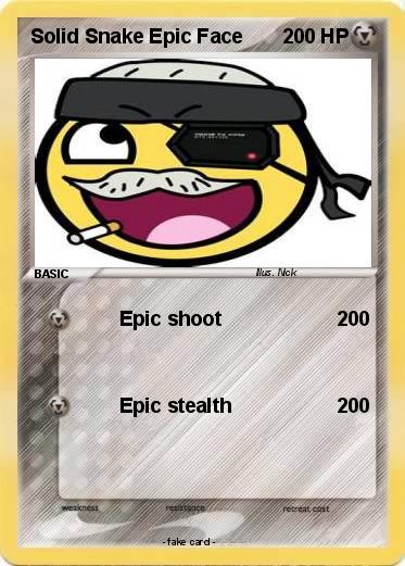 Pokemon Solid Snake Epic Face