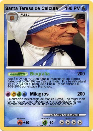 Pokemon Santa Teresa de Calcuta