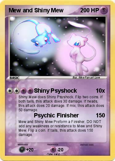 Pokemon Mew and Shiny Mew
