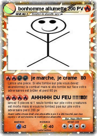 Pokemon bonhomme allumette