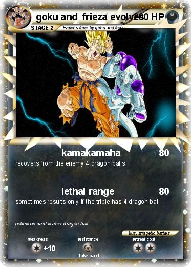 Pokemon goku and  frieza evolves