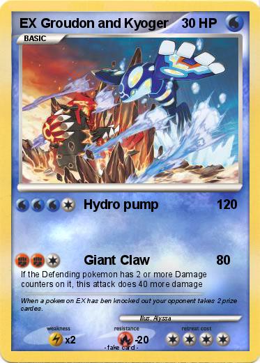 Pokemon EX Groudon and Kyoger