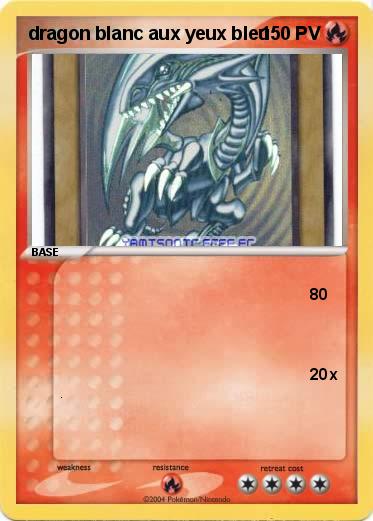Pokemon dragon blanc aux yeux bleu