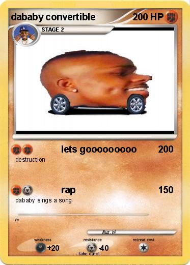 Pokemon dababy convertible