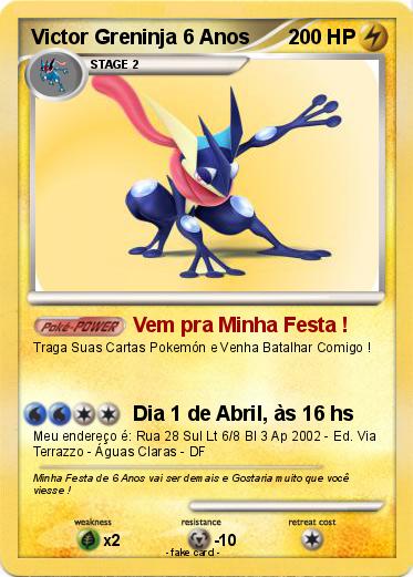 Pokemon Victor Greninja 6 Anos