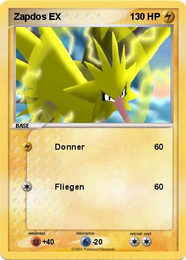 Pokemon Zapdos EX
