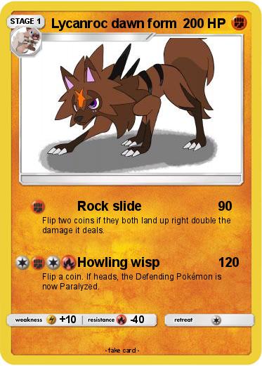 Pokemon Lycanroc dawn form