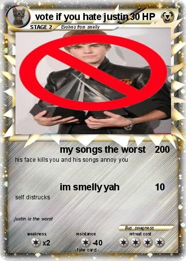 Pokemon vote if you hate justin