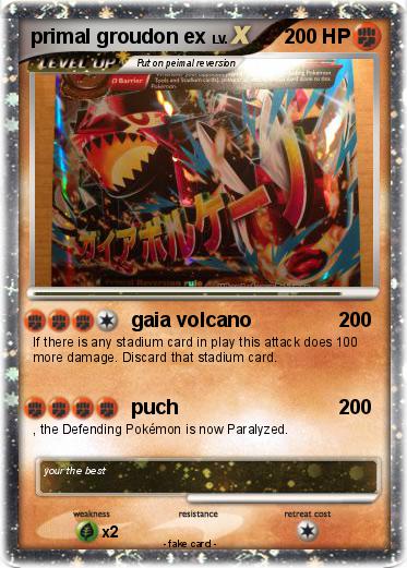 Pokemon primal groudon ex