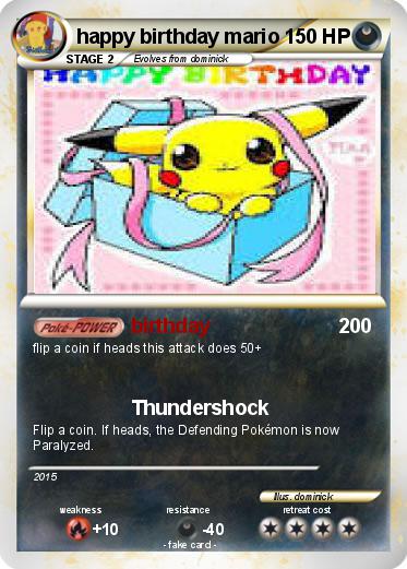 Pokemon happy birthday mario