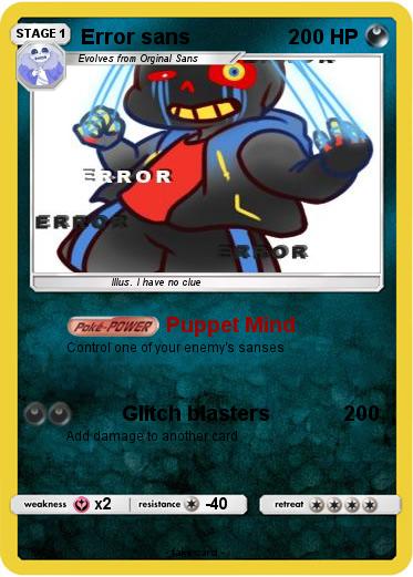 Pokemon Error sans