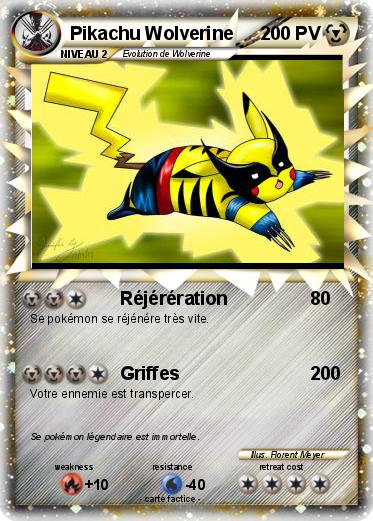 Pokemon Pikachu Wolverine