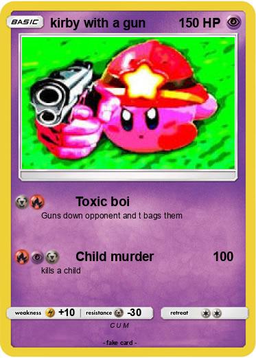 Pokemon kirby with a gun