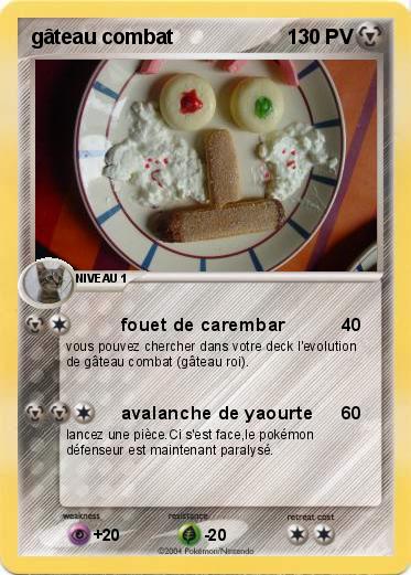 Pokemon gâteau combat