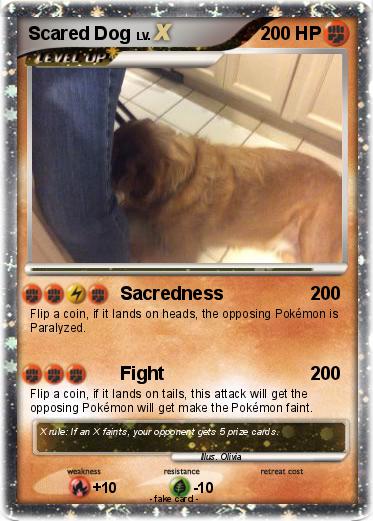 Pokemon Scared Dog