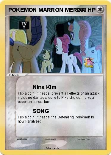 Pokemon POKEMON MARRON MERDA