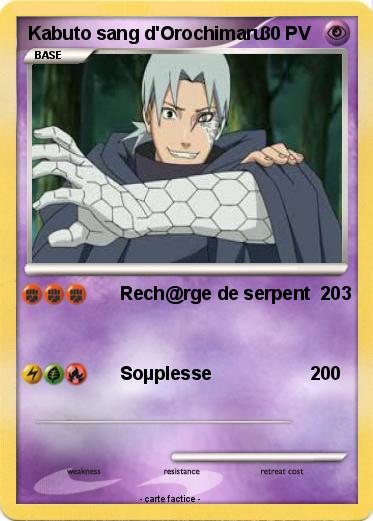 Pokemon Kabuto sang d'Orochimaru