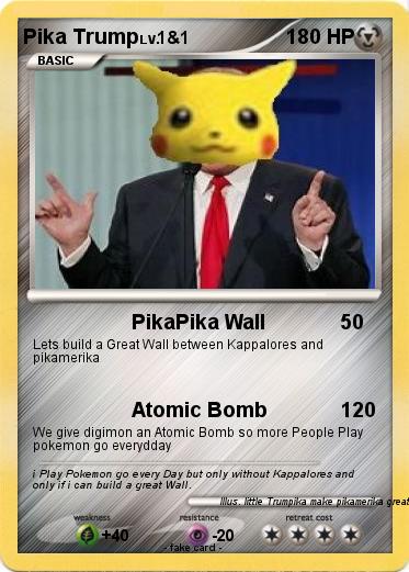 Pokemon Pika Trump