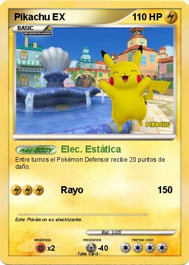 Pokemon Pikachu EX