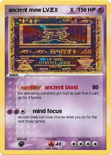 Pokemon ancient mew LV.EX        X