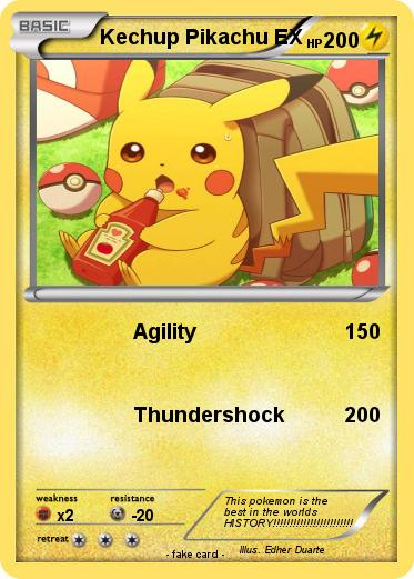 Pokemon Kechup Pikachu EX