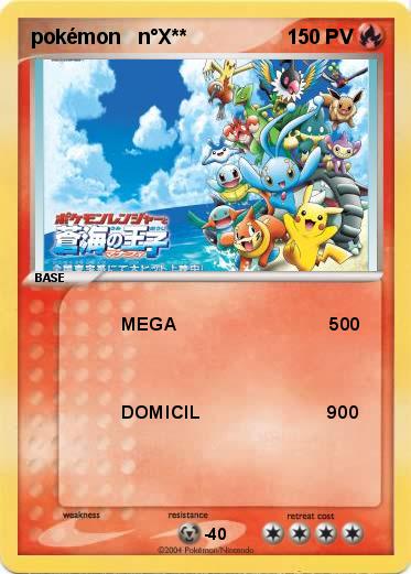 Pokemon pokémon   n°X**                                                                                                              