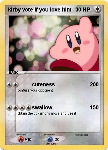 Pokemon kirby vote if you love him