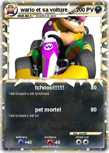 Pokemon wario et sa voiture