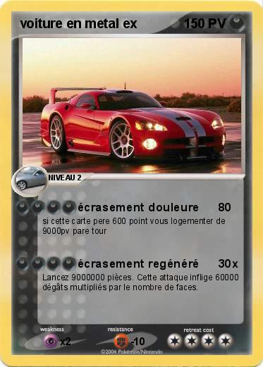 Pokemon voiture en metal ex