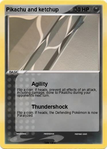 Pokemon Pikachu and ketchup