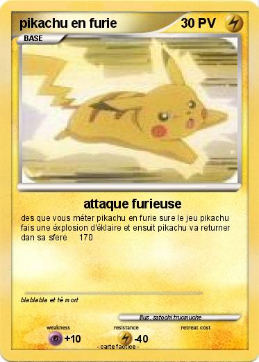 Pokemon pikachu en furie
