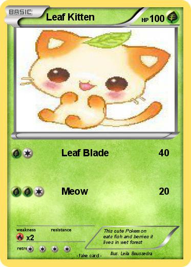 Pokemon Leaf Kitten