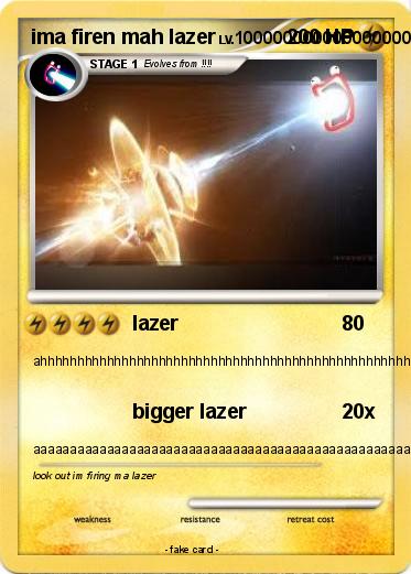 Pokemon ima firen mah lazer