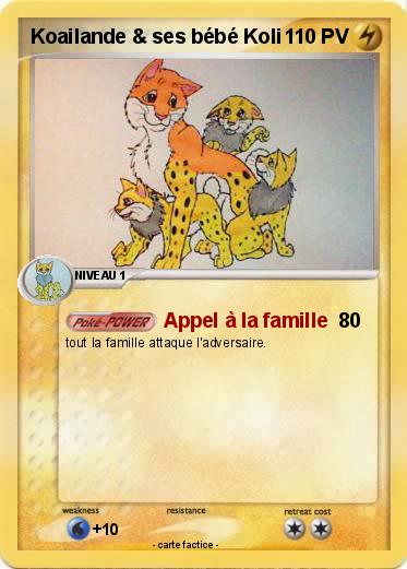 Pokemon Koailande & ses bébé Koli