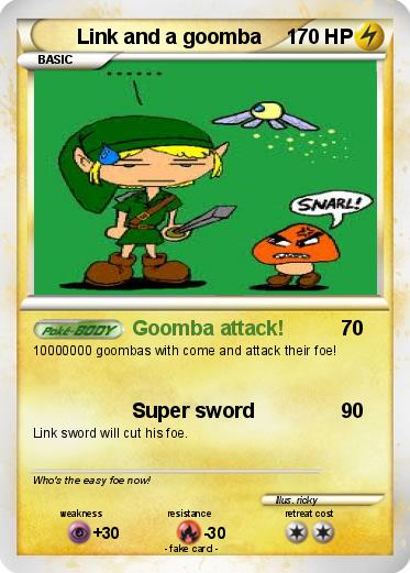 Pokemon Link and a goomba