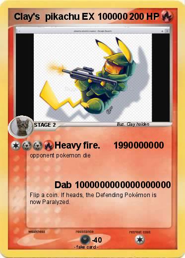 Pokemon Clay's  pikachu EX 100000